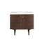 James Martin Vanities Amberly 36in Single Vanity, Mid-Century Walnut w/ 3 CM White Zeus Top 670-V36-WLT-3WZ - alternate 3